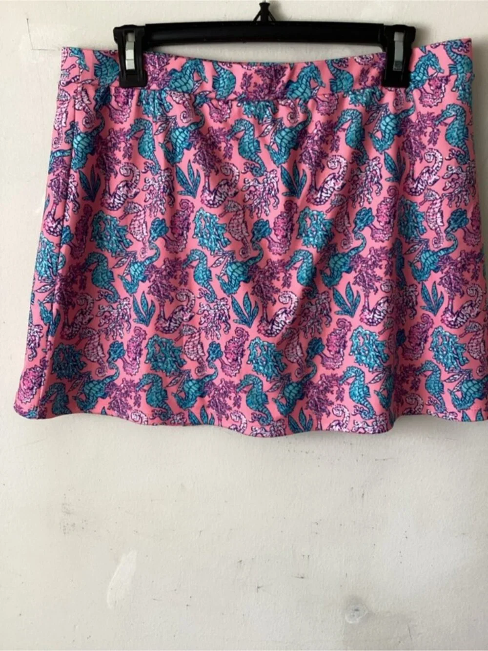 Pink & Teal Seahorse Print Skort - Picture 2 of 2